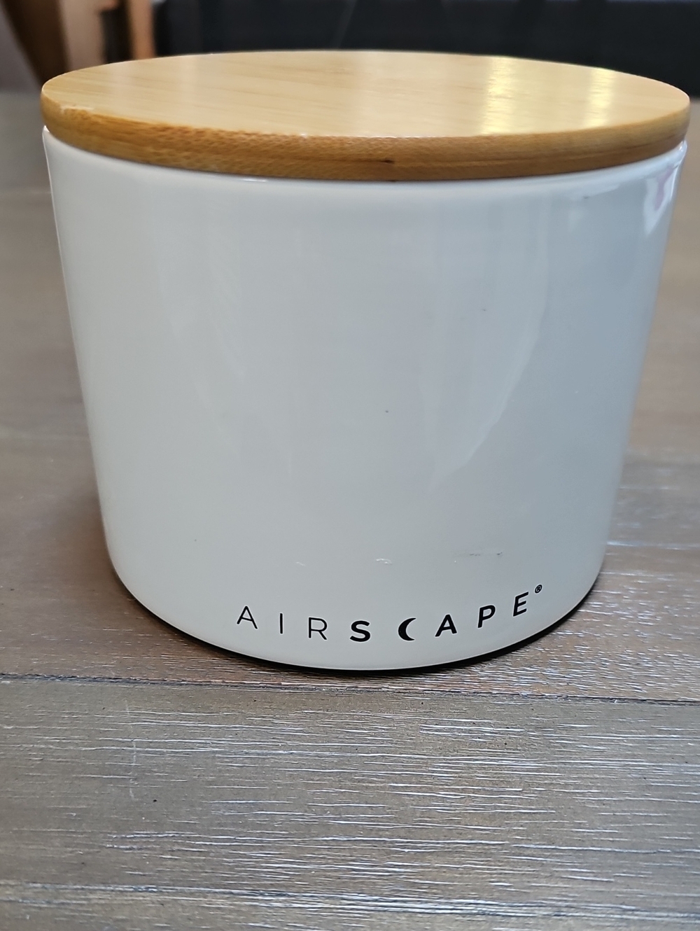 Airscape Ceramic Coffee Canister with Bamboo Lid